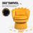 Upholstered Velvet Swivel Barrel Accent Chair-1327381066