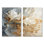 Blanc et or Champagne Flow - Champagne, art encadré, ensemble de 2 décorations murales beige