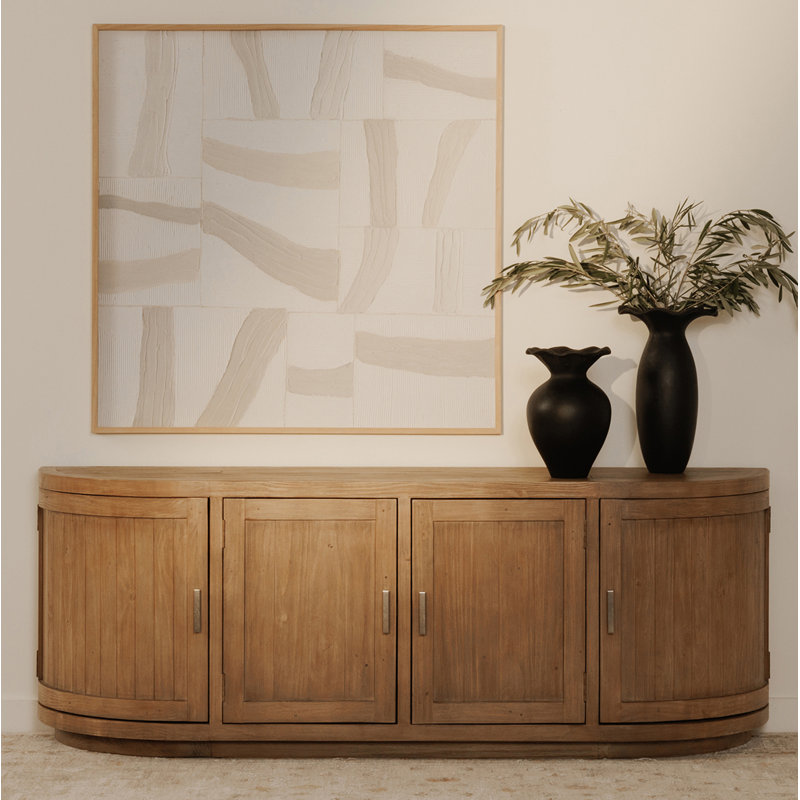 Rudi Solid Wood TV Stand, Brown