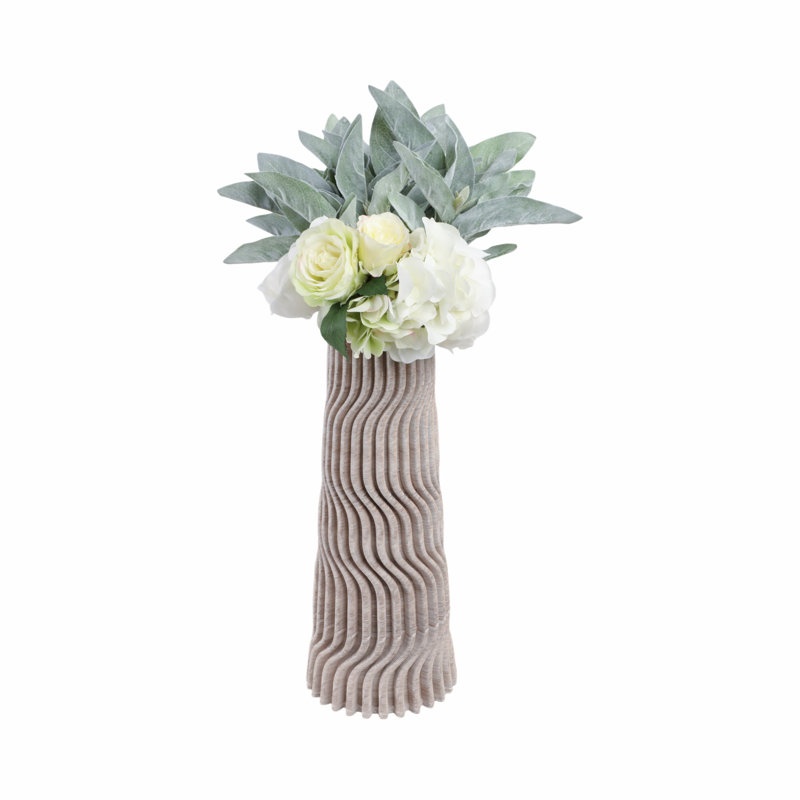 Shelvin Handmade Stoneware Table Vase, 17" H x 6" W x 6" D