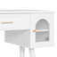 Ensemble de coiffeuse et coiffeuse Elegant Vanity, coiffeuse moderne avec rangement, bureau et port de charge, blanc-900648054