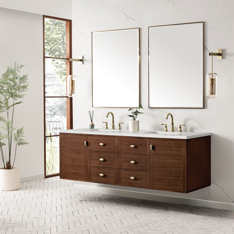 Amberly 72'' W Double Vanity, Lime Delight, 8" Widespread