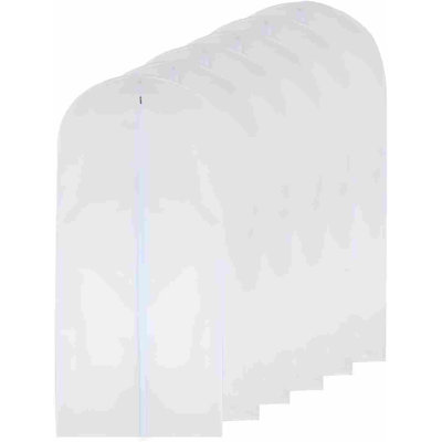 Sacs à vêtements pour vêtements suspendus 24 po x 40 po Sacs à vêtements suspendus Housses pour vêtements respirantes blanches pour garde-robe Housse de protection à fermeture à glissière pour vêtements de danse