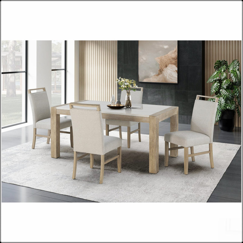 VANILLA REAL MARBLE DINNG TABLE