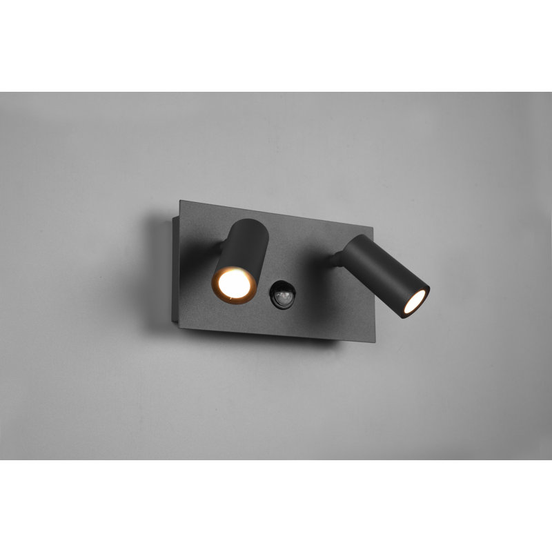 Zinnemann Integrated LED Outdoor Armed Sconce, Anthracite
