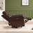 33.9" W Top Grain Leather Swivel Glider Dual-Power Recliner-117480053