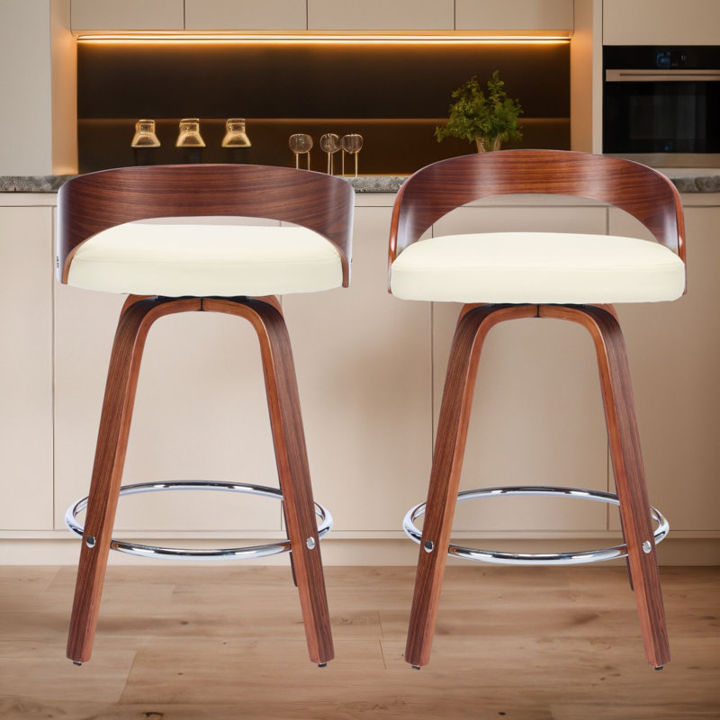 Tabouret de comptoir pivotant 24,8 po Ljoka, Beige