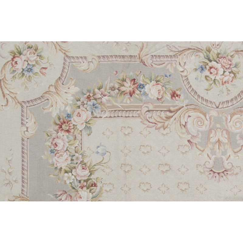 Tapis beige et taupe de haute qualité noué à la main