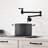 Pot Filler Faucet Wall Mount,With Double Joint Swing Arms Matte Black-119337362