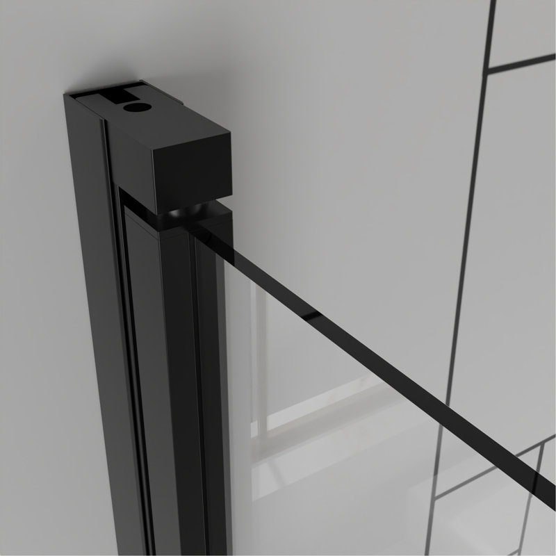 32"X 72" Pivot Bifold Frameless Glass Shower Door 1/4 Inch (6Mm) Tempered Clear Glass Swing Shower Panel, Reversible Installation