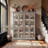69.1"H China Cabinet With 4 Glass Doors & LED Lighting