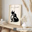 Animaux, chat matisse noir, reproduction d'art moderne sans cadre-314745345