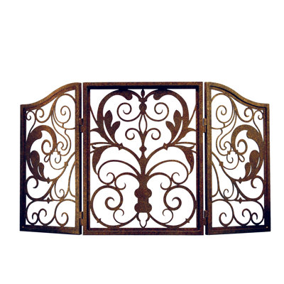 3 Panel Steel Fireplace Screen