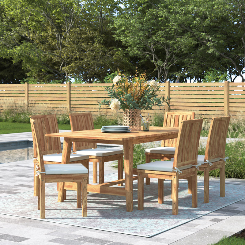 Ensemble repas d'extérieur 7 pièces Modway Marina, H 30,5 po x L 72 po x l 39,5 po