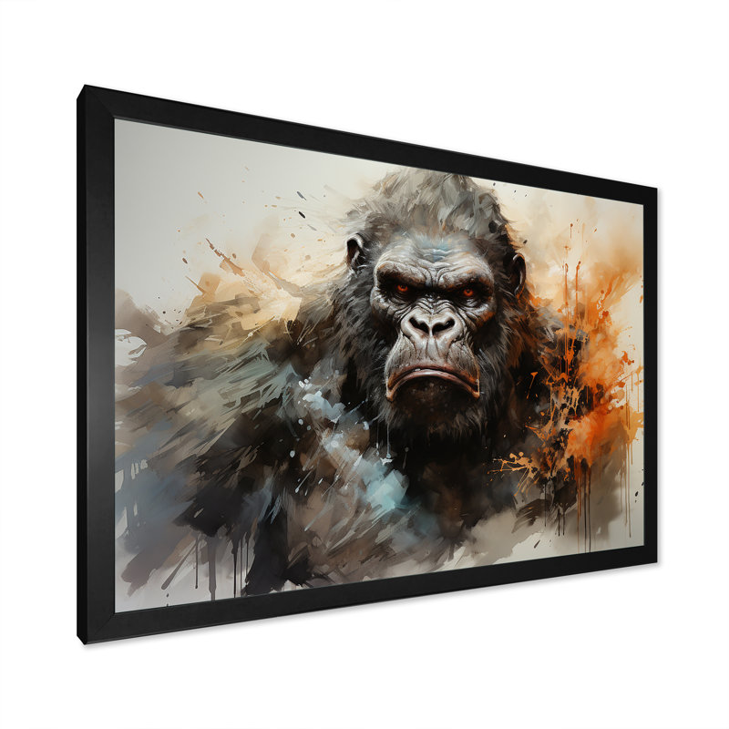 «Black Gorilla Goliath», reproduction d'art sur toile, H 34 po x l 44 po x P 1,5 po, Cadre simple noir