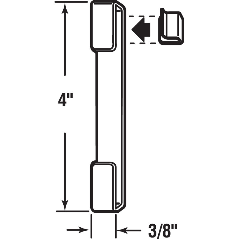 Prime-Line 4 in., Stainless Steel, Louver Glass Security Clips