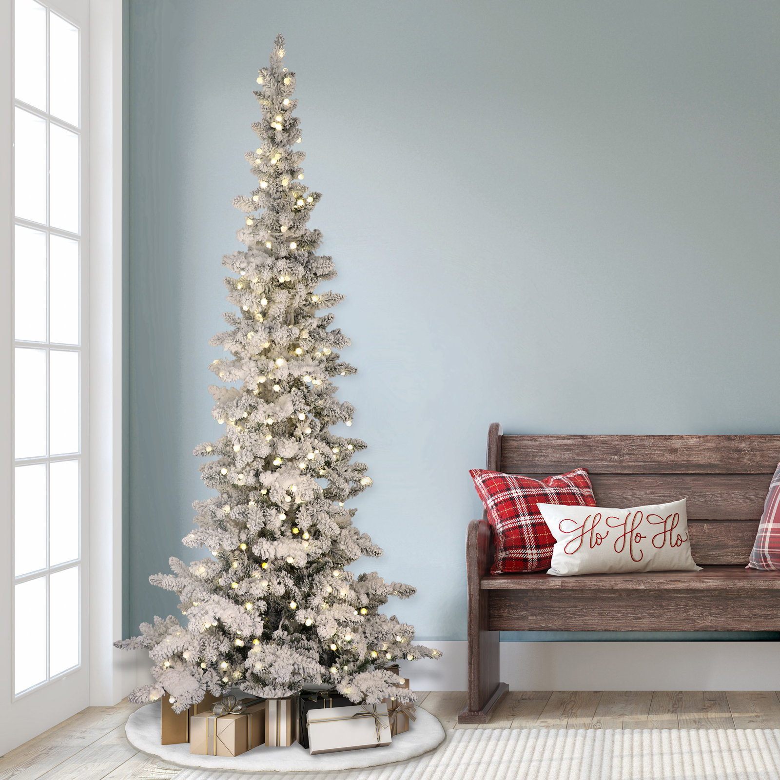 90' Lighted Artificial Pine Christmas Tree