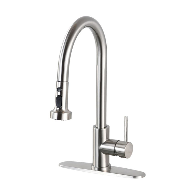 WF Pull Down Kitchen Faucet, Brushed Nickel
