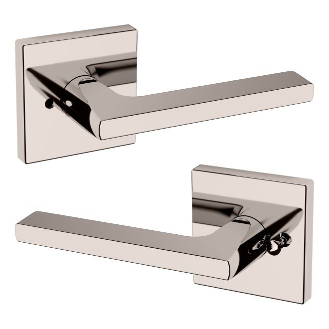 Estate Passage Door Lever with R017 Rose, Lifetime (PVD) Polished Nickel, Privacy (Bed & Bath)