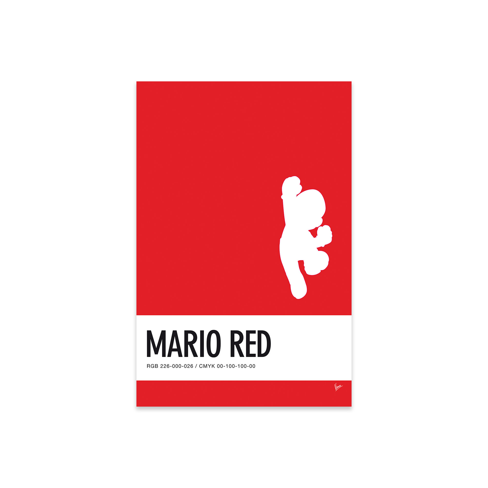 iCanvas Minimal Colorcode Poster Mario by Chungkong - No Frame Print ...