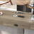 Arcole 3-Drawer Long Dining Table Set with Power Outlets, Bar Kitchen Table Set with Circular Stools-1501763725-1501763722