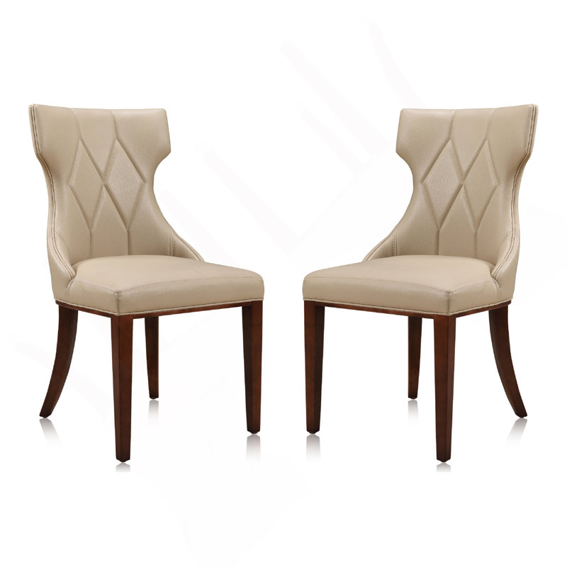 Ensemble de 2 chaises de salle à manger, Crème