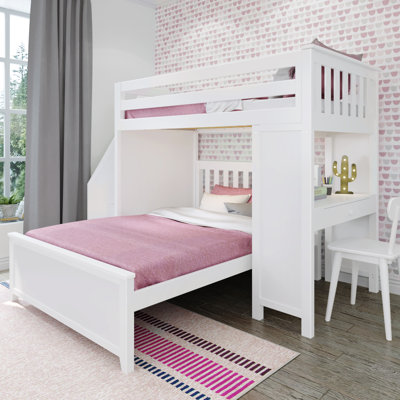 Liles Kids Twin Over Full Bunk Bed with Drawers