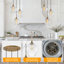 Suspension à 3 lumières en laiton mat avec abat-jour en verre cristal côtelé en forme de larme, luminaire moderne et réglable pour salle à manger