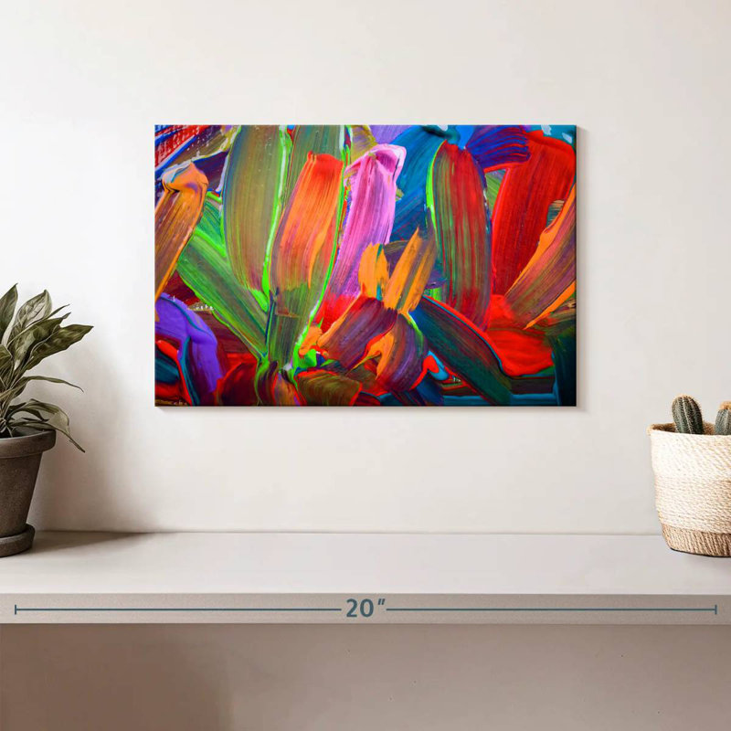 Rayures de couleur abstraite Avery, H 8 po x l 12 po