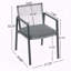Ensemble de chaises de salle à manger d'extérieur en corde d'aluminium avec coussin