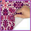 Tapis de bain rose à motif damassé-965859136