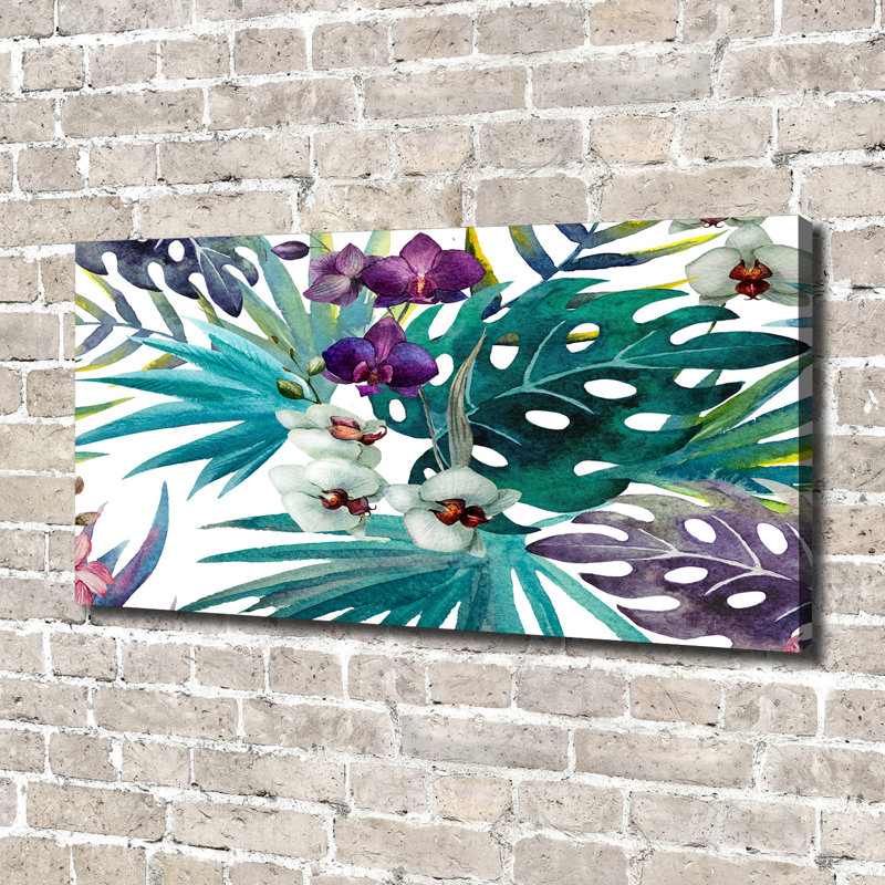 Tropical Flowers - Wrapped Canvas Print