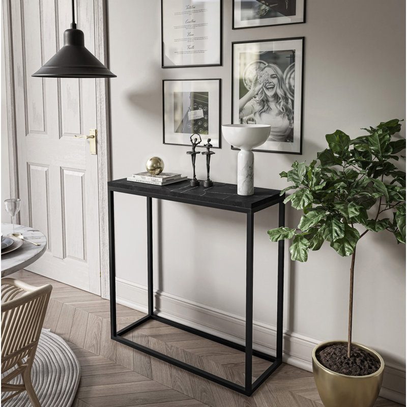 Kethan Console Table, Black, 80 H x 80 W x 30 D cm