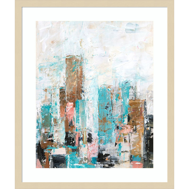 «Misty Hues I» par Ethan Harper, reproduction d'art encadrée sur bois, H 25 po x l 21 po