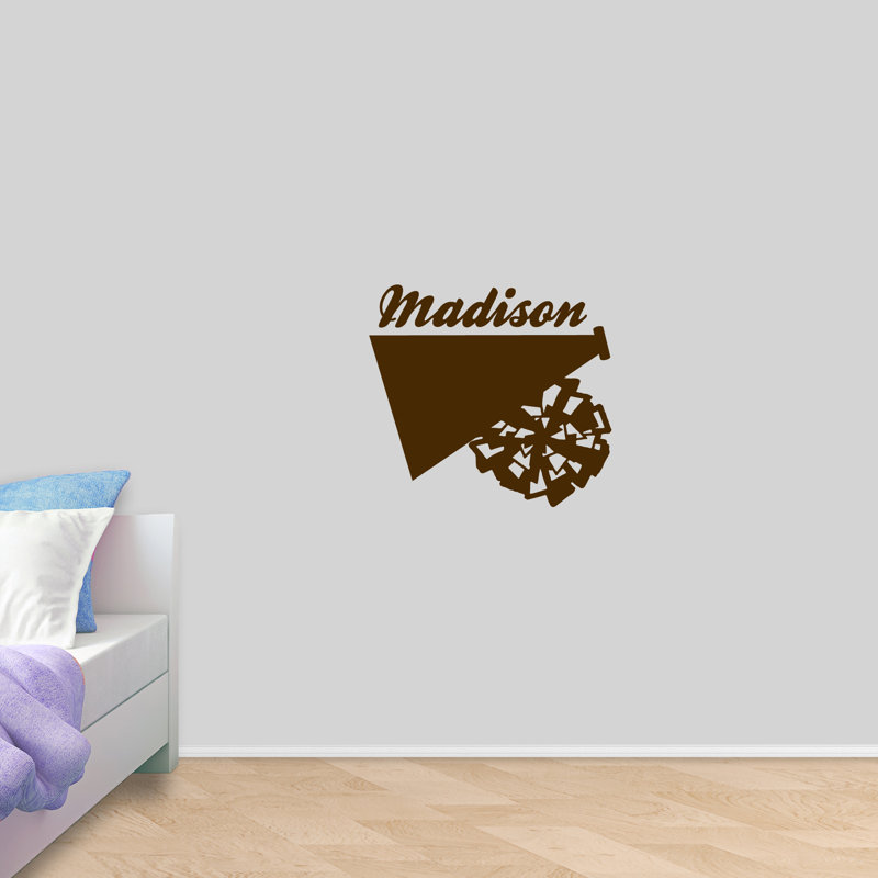 Adhésif décoratif mégaphone et pompon, Brun chocolat, Oui
