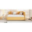 Lit de jour en tissu d'ameublement (jaune)-936899292