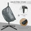 Spafford Hanging Swing Chair w/ Thick Cushion, Patio Chair, Dark Grey