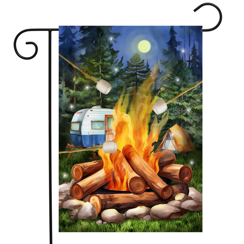 Roasting Marshmallows Garden Flag