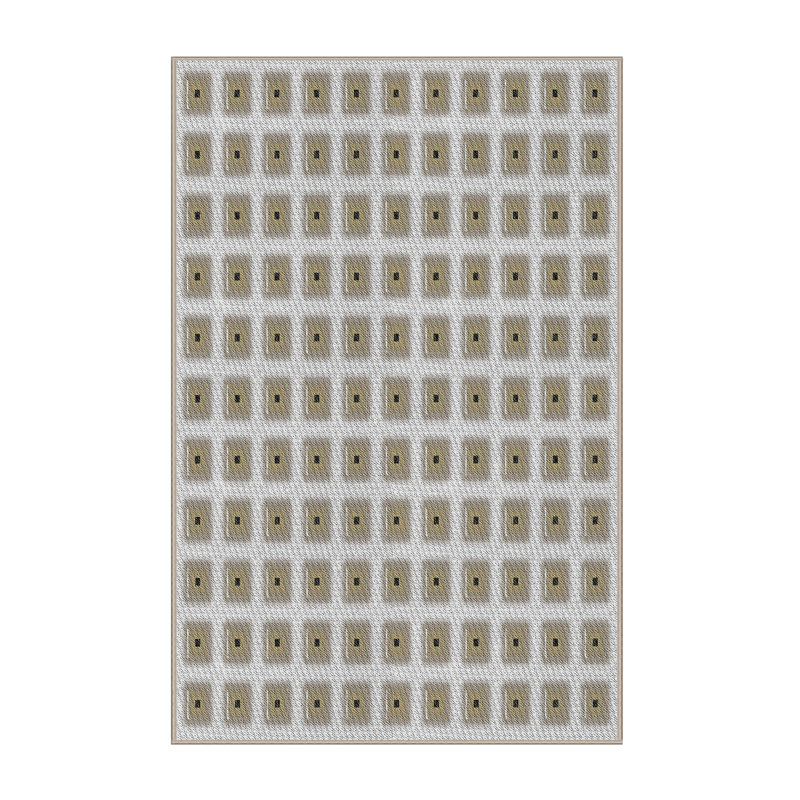 Tapis zone grise à motifs, Rectangle 7 pi x 9 pi