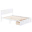 Lit plateforme double avec tiroirs sous le lit