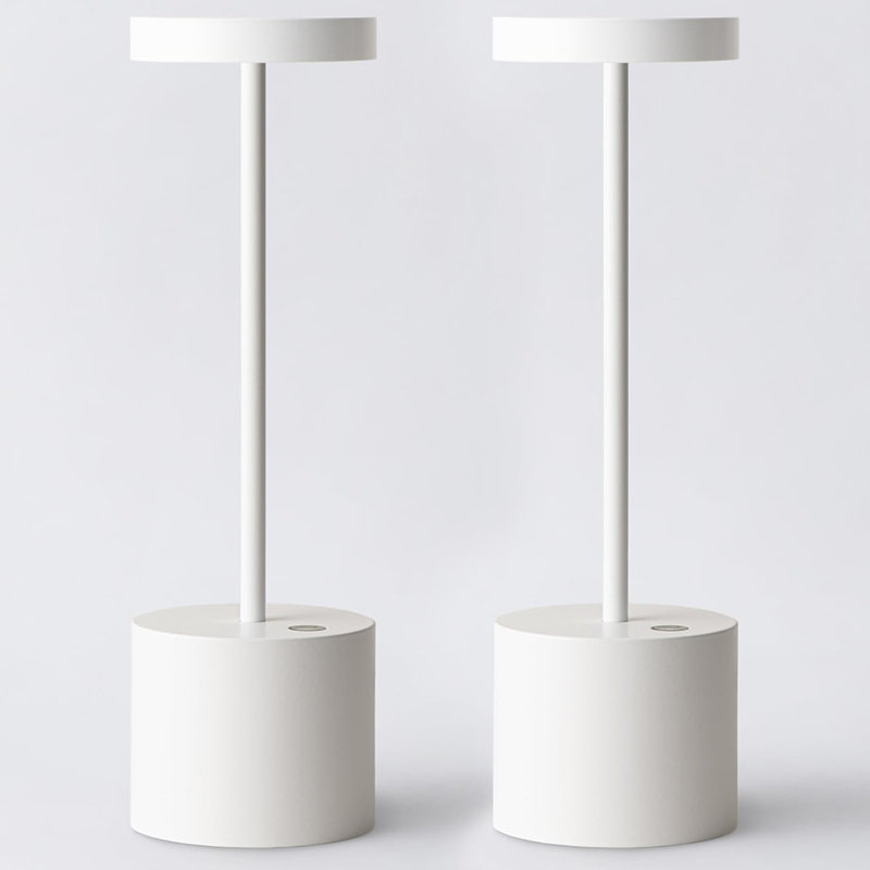 White Cordless Rechargeable LED Outdoor Table Lamp