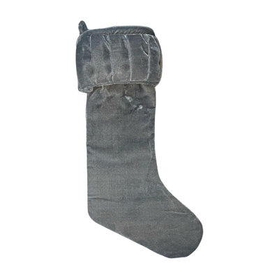  8" x 19" Plush Velvet Christmas Stocking