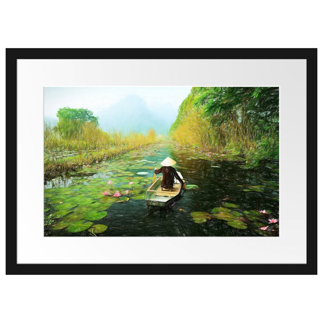 Yen Stream in Vietnam Gerahmter Fotokunstdruck Poster