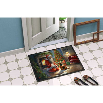 Dachshund and Santa Claus Doormat