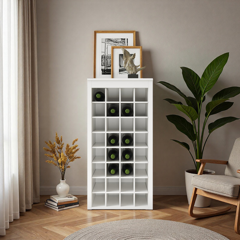Modular 32 Wine Bar Cabinet Buffet Cabinet, White