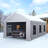 Vita 12' W x 20' D Heavy Duty Carport Portable Garage Storage Shed Canopy with 6 Mesh Windows