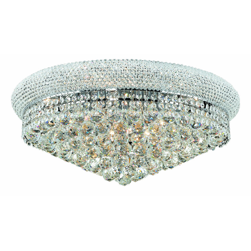 Plafonnier encastré 12 lumières 24 po Gaelle, Chrome, Coupe royale