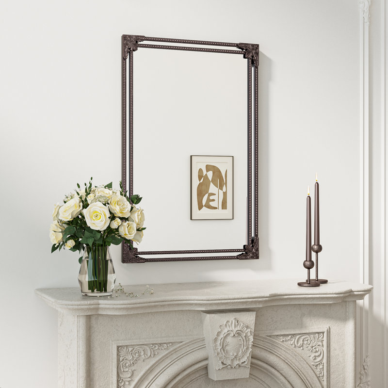 Miroir décoratif mural Berrilee, 36 po x 24 po, Bronze Antique