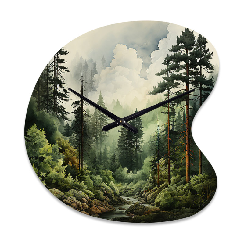 Forêt de pins - horloges murales asymétriques, Petit
