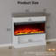 Rebrilliant White Electric Fireplace with 5000 BTU-1379518681